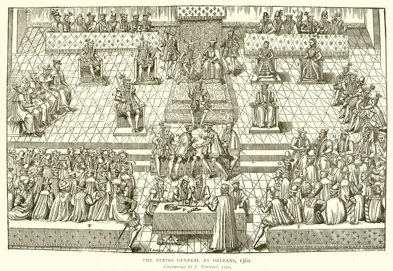 Os Estados Gerais em Orleans, 1561 de English School