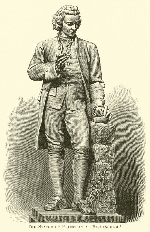 A, estátua, de, Priestley, em, birmingham de English School