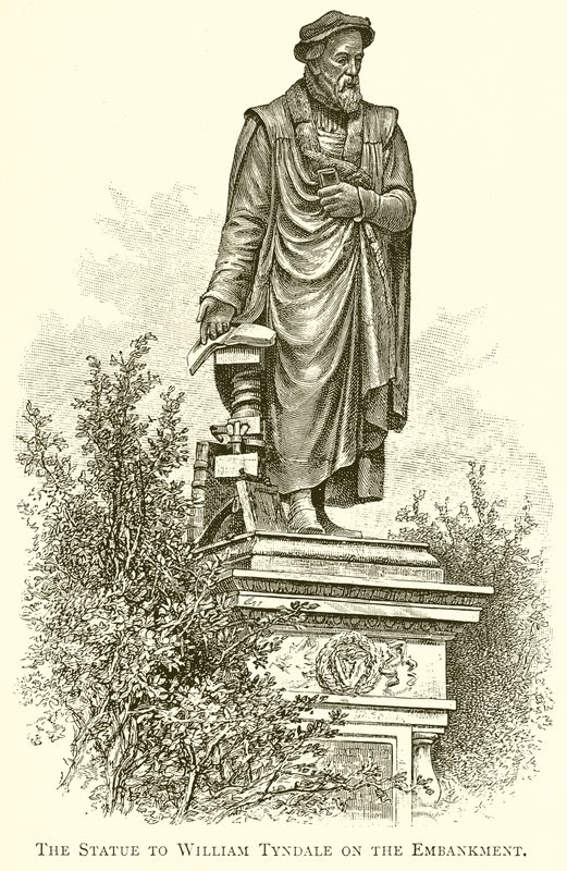 A, estátua, para, william, tyndale, ligado, a, Embankment de English School