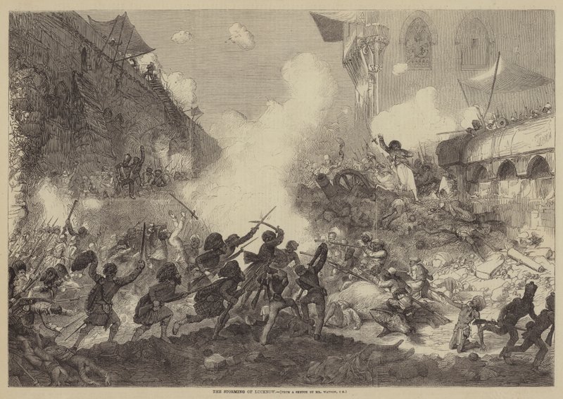 A Tempestade de Lucknow (gravura) de English School