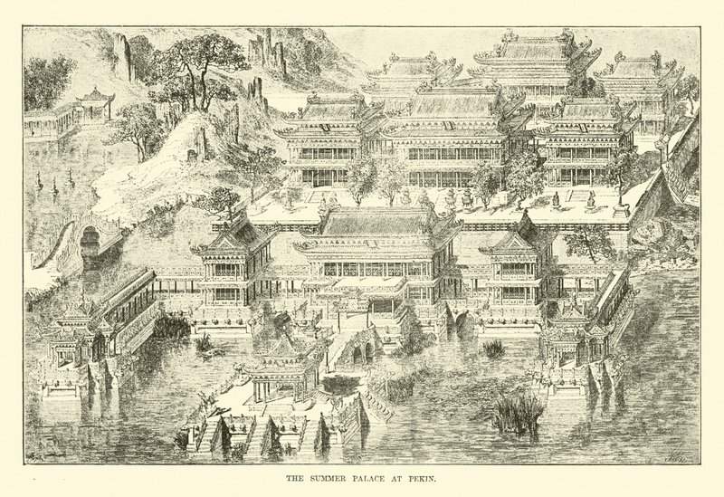 O, verão, palácio, em, pekin de English School
