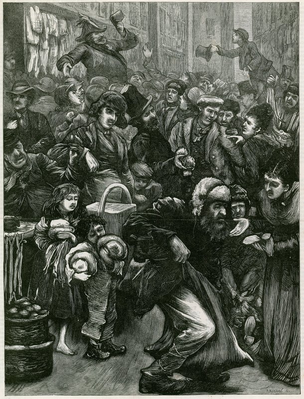 As questões comerciais de domingo - um esboço em Petticoat Lane de English School