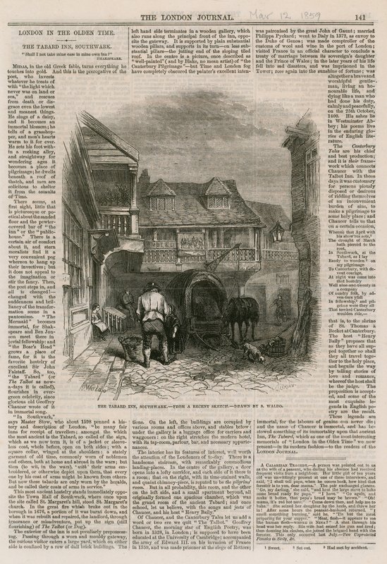 O Tabard Inn, em Southwark de English School