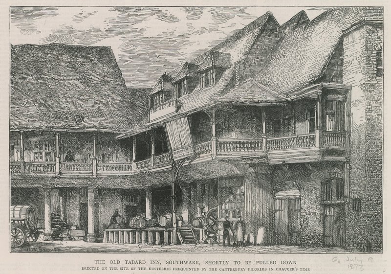 O Tabard Inn, em Southwark de English School