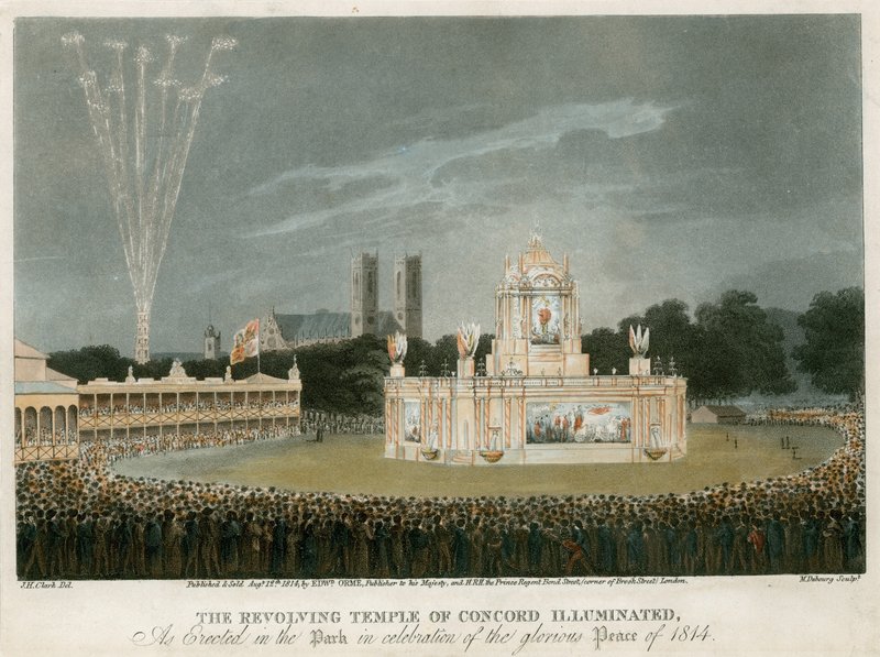 O Templo da Concórdia criado para a Paz de 1814 de English School