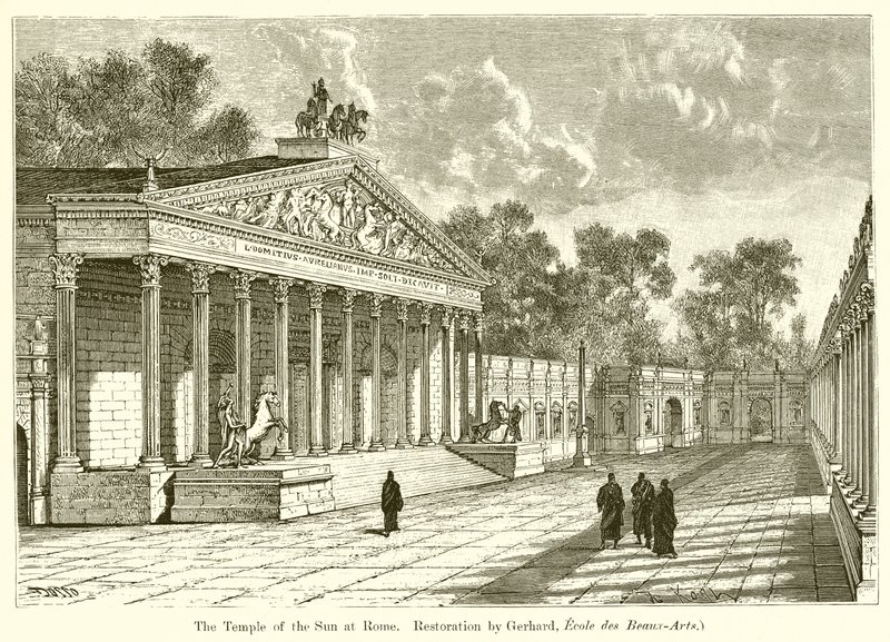 O Templo do Sol em Roma. Restauração de Gerhard, Ecole des Beaux-Arts) de English School