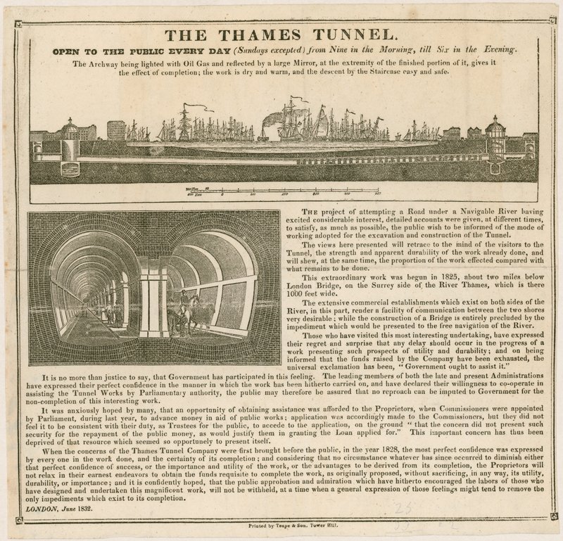 O Thames Tunnel, aberto ao público todos os dias de English School