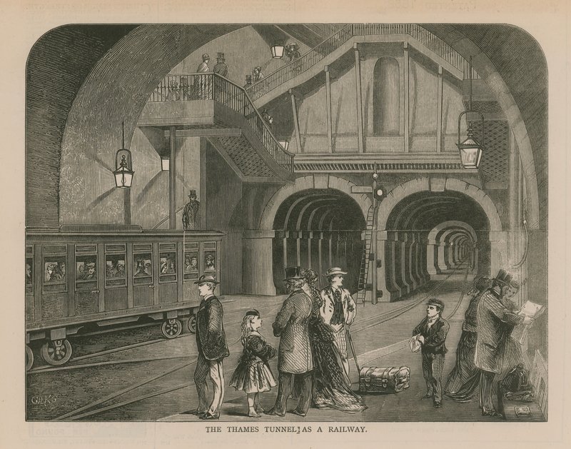 O Thames Tunnel como ferrovia de English School