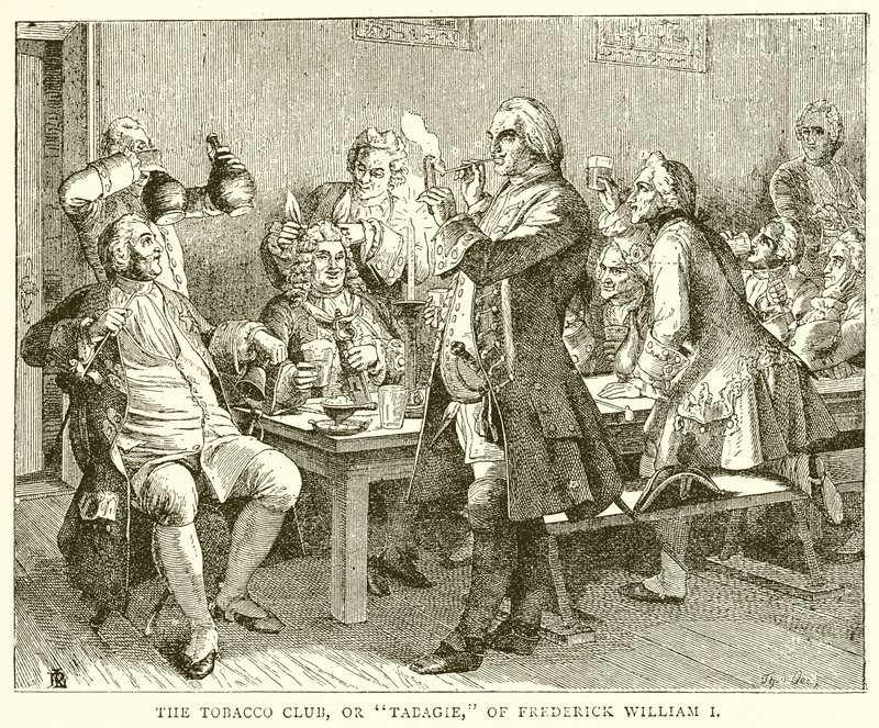 O Tobacco Club, ou Tabagie, de Frederick William I de English School