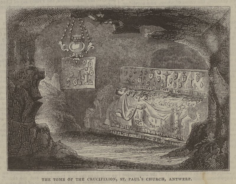 O túmulo da crucificação, Igreja de São Paulo, Antuérpia de English School