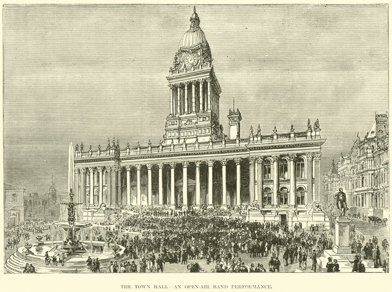 The Town Hall, um espetáculo de banda ao ar livre de English School