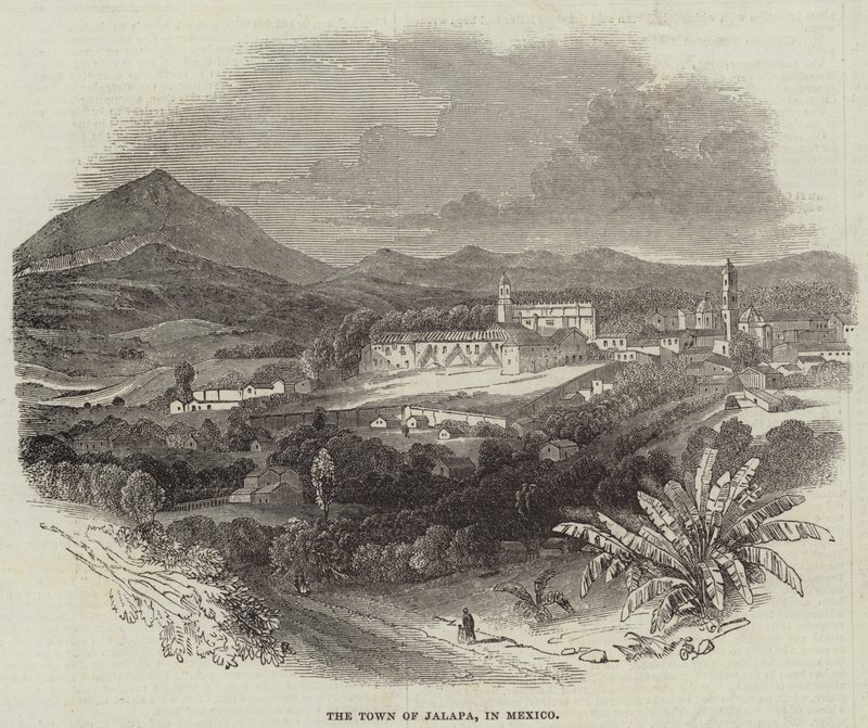 A Cidade de Jalapa, no México (gravura) de English School