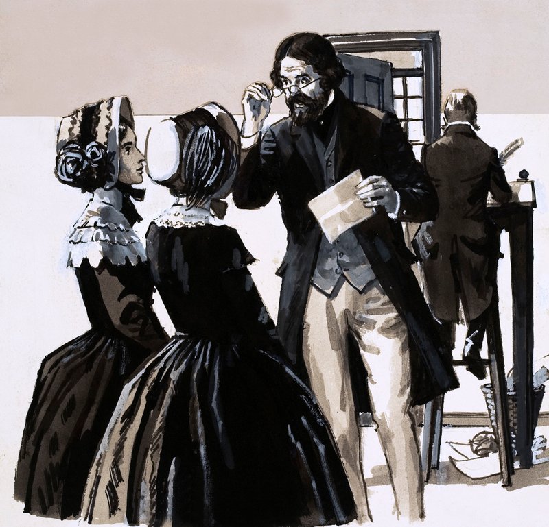 A Tragédia dos Brontes (guache no papel) de English School