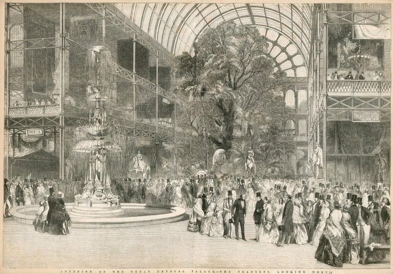 O Transept, Olhando Norte, Grande Exposição, 1851 de English School