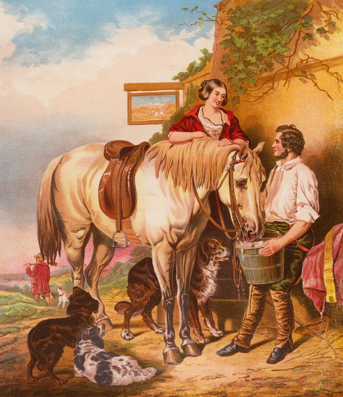 Os Viajantes (litografia a cores) de English School