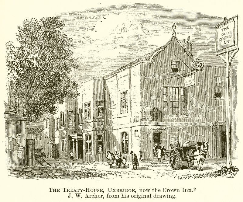 A Casa do Tratado, em Uxbridge, agora a Crown Inn de English School