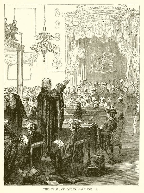 O julgamento da rainha Caroline, 1820 de English School
