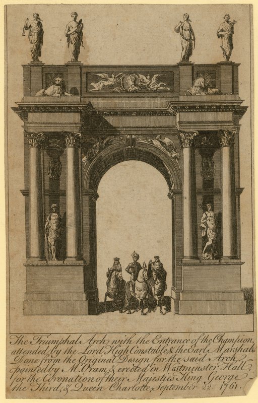 O Arco do Triunfo com a entrada do Campeão de English School