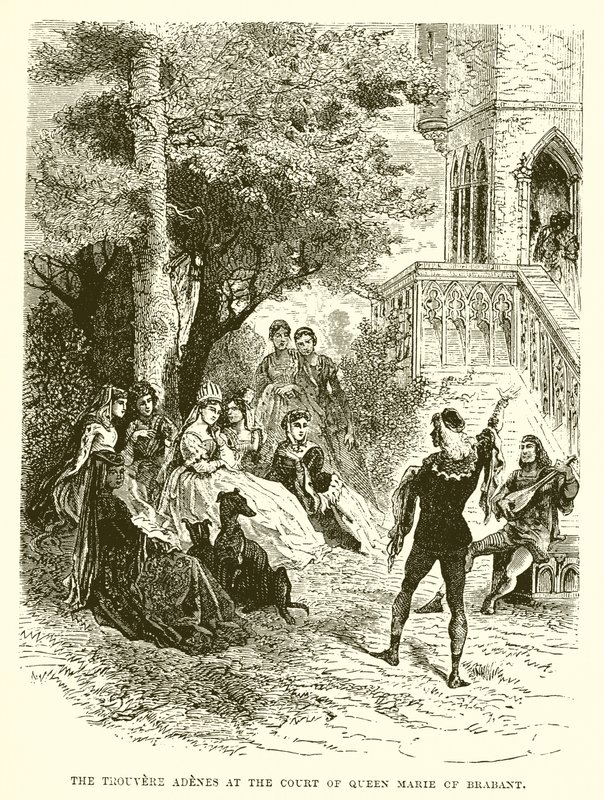 O Trouvere Adenes na corte da rainha Maria de Brabante de English School