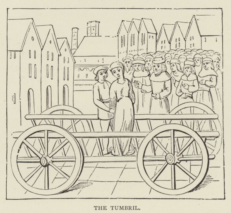 A Tumbril (gravura) de English School