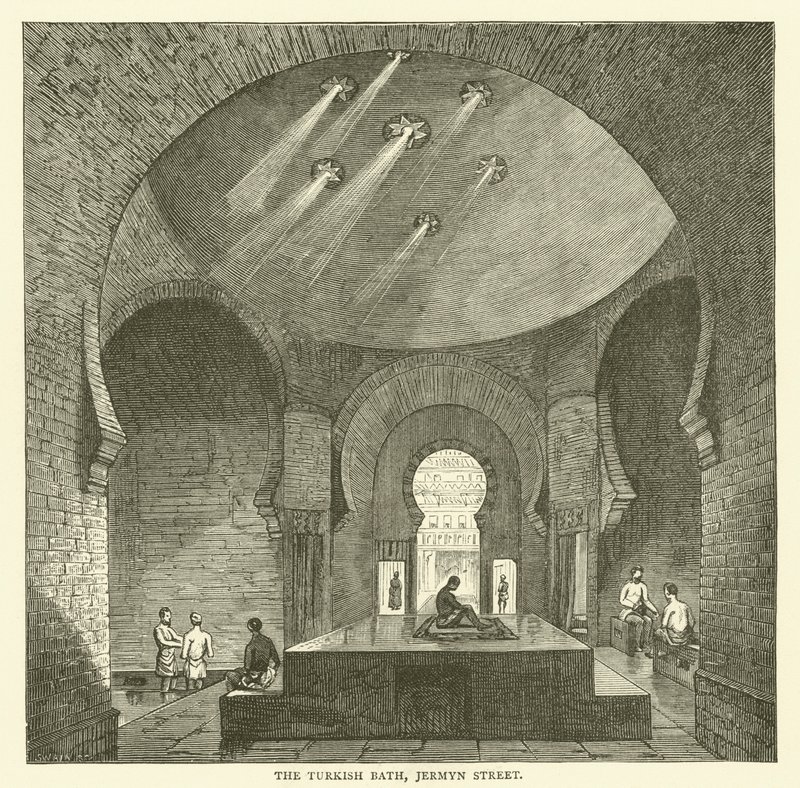 The Turkish Bath, Jermyn Street (gravura) de English School