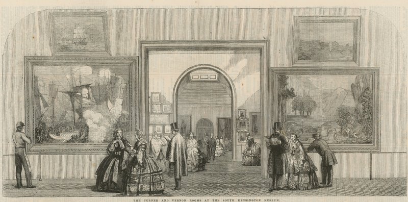 O Turner e Vernon Rooms no South Kensington Museum de English School