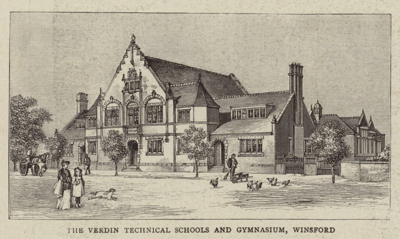 As Escolas Técnicas e Ginásio de Verdin, Winsford (gravura) de English School