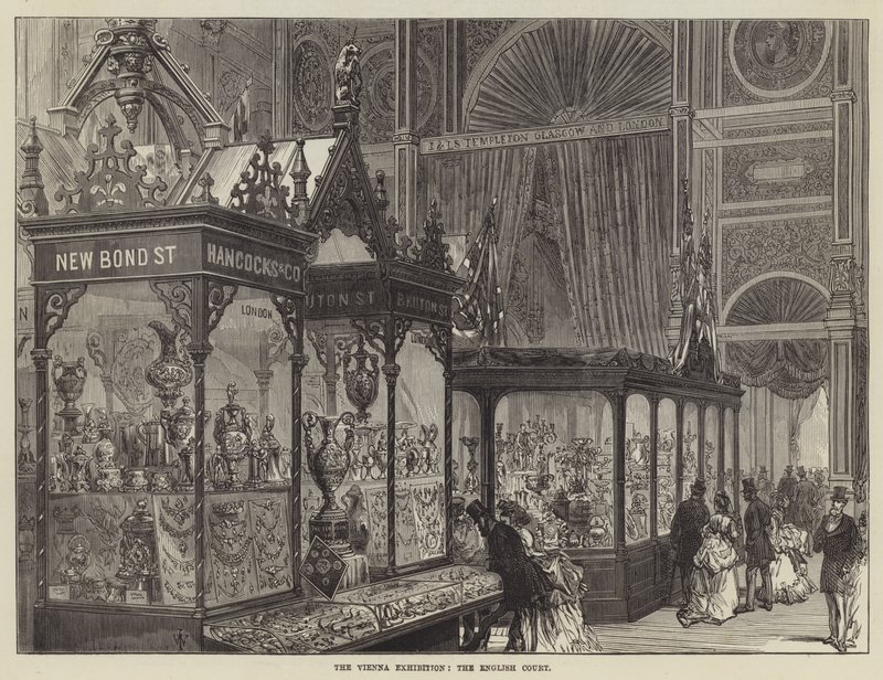 A Exposição de Viena, o Tribunal Inglês (gravura) de English School