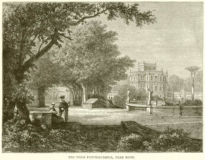 A Villa Pamphili-Doria, perto de Roma de English School
