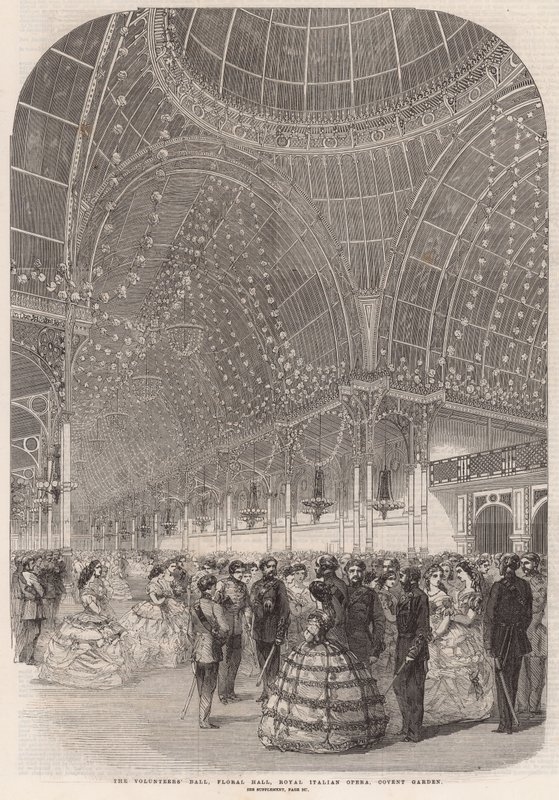 O Baile de Voluntários, Salão Floral, Ópera Real Italiana, Covent Garden de English School