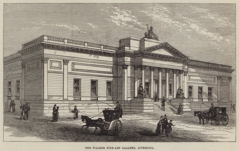 The Walker Fine-Art Gallery, Liverpool (gravura) de English School