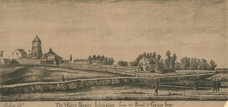 The Water House, Islington, da estrada para Grays Inn de English School