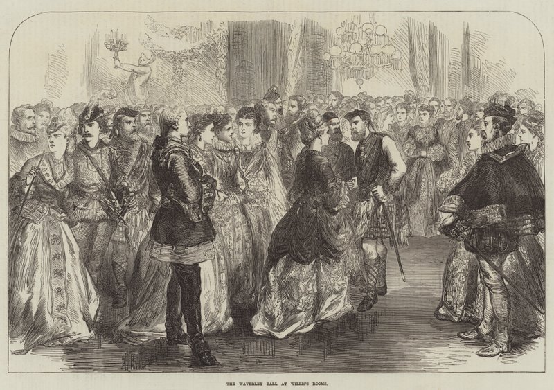 O Baile Waverley nos quartos do Willis (gravura) de English School