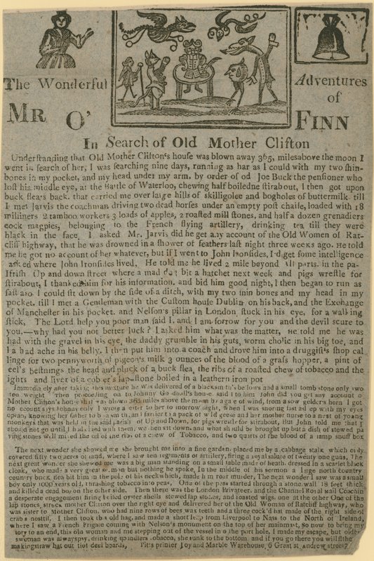 As maravilhosas aventuras do Sr. OFinn em busca da velha mãe Clifton de English School