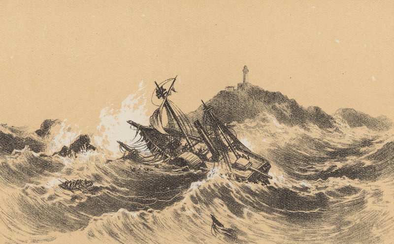 O Naufrágio do Forfarshire (litografia) de English School