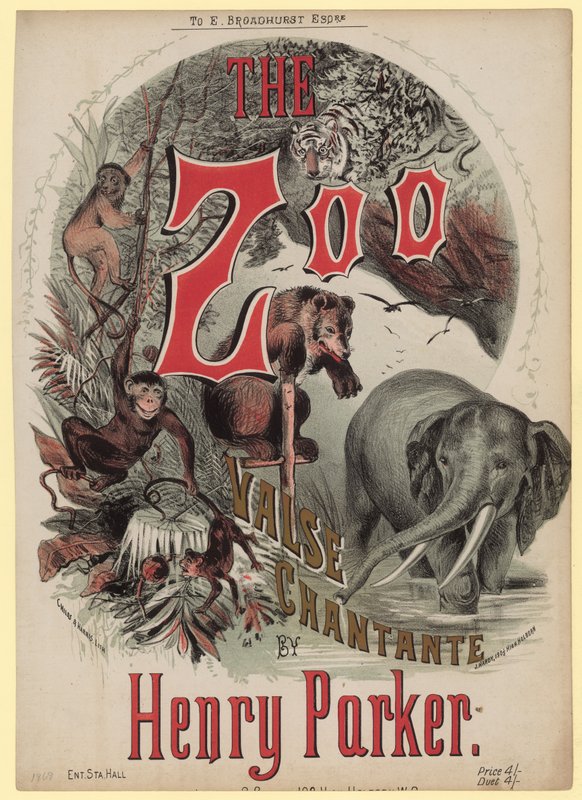 O zoológico Charante. Valse Chantante de Henry Parker de English School