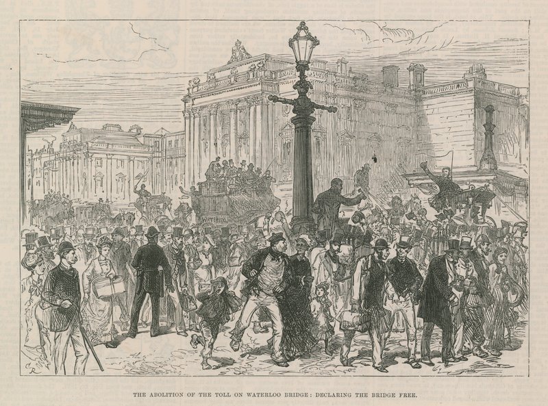 A abolição do pedágio na ponte de Waterloo de English School