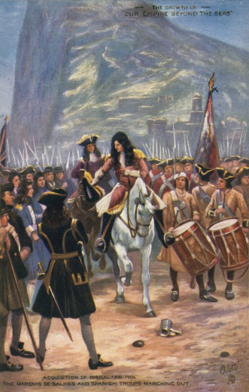 A aquisição de Gibraltar pelos britânicos, 1704 de English School