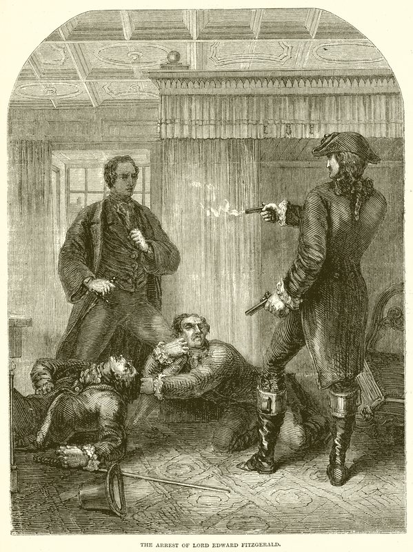 A prisão de Lord Edward Fitzgerald de English School