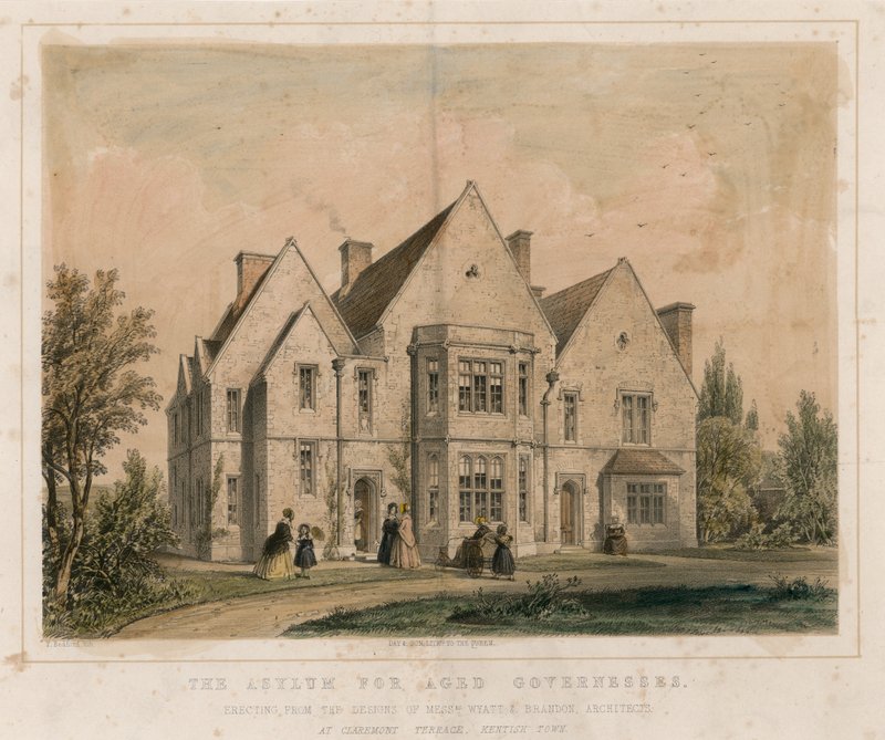O asilo para governantas idosas, Claremont Terrace, Kentish Town de English School
