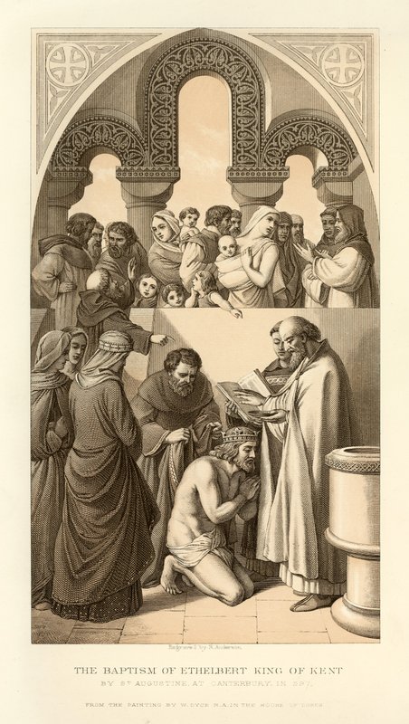 O batismo de Ethelbert King of Kent de English School