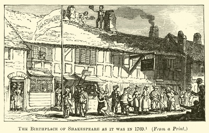 O berço de Shakespeare como era em 1769 de English School