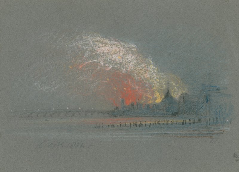 A queima das Casas do Parlamento, 16 de outubro de 1834 de English School