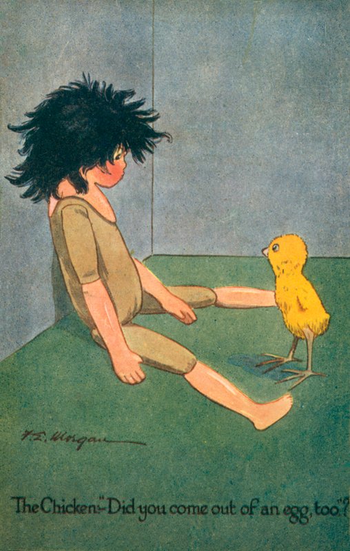 A galinha - também saíste de um ovo (litografia a cores) de English School