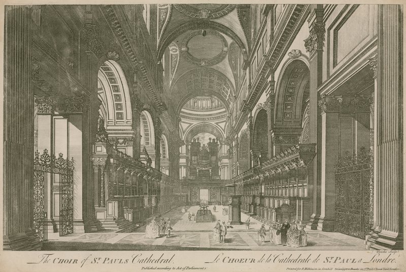 O coro da Catedral de St Pauls, em Londres de English School