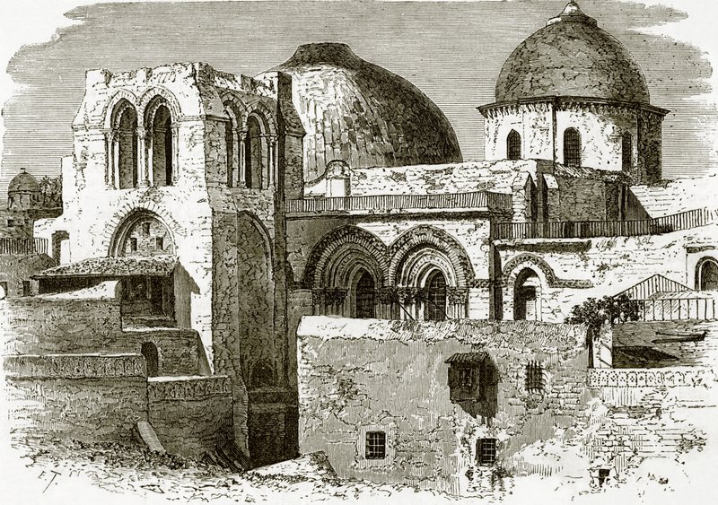 A, igreja, de, a, santissimo sepulchre, em, jerusalém de English School
