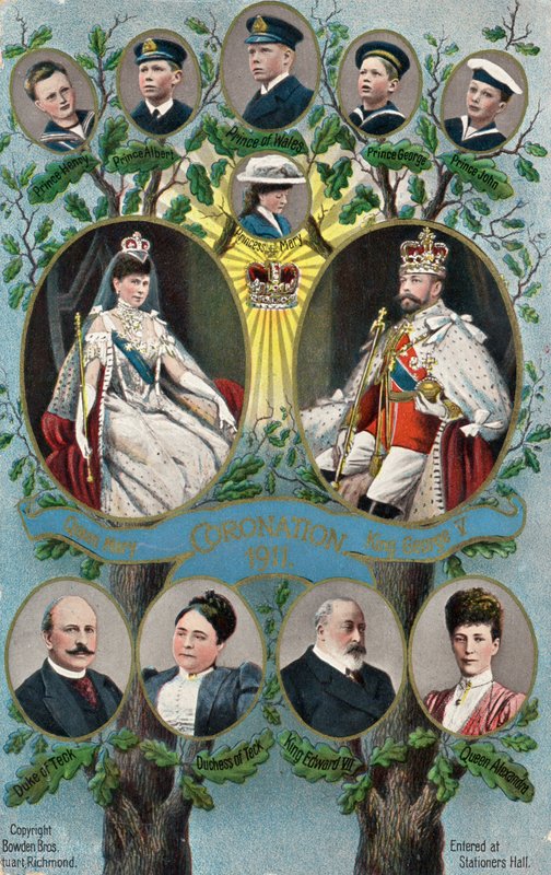 A coroação do rei George V e Queen Mary de English School