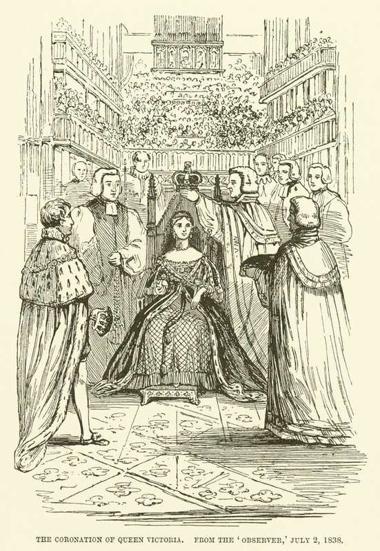 A coroação da Rainha Vitória, do Observador, 2 de Julho de 1838 (gravura) de English School