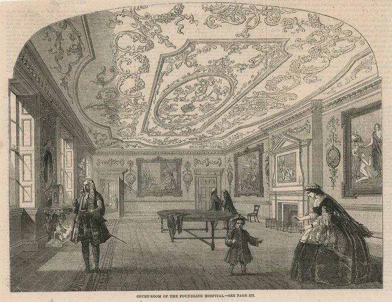 A sala do tribunal do Foundling Hospital de English School