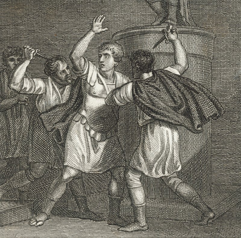 A morte de Júlio César (gravura) de English School